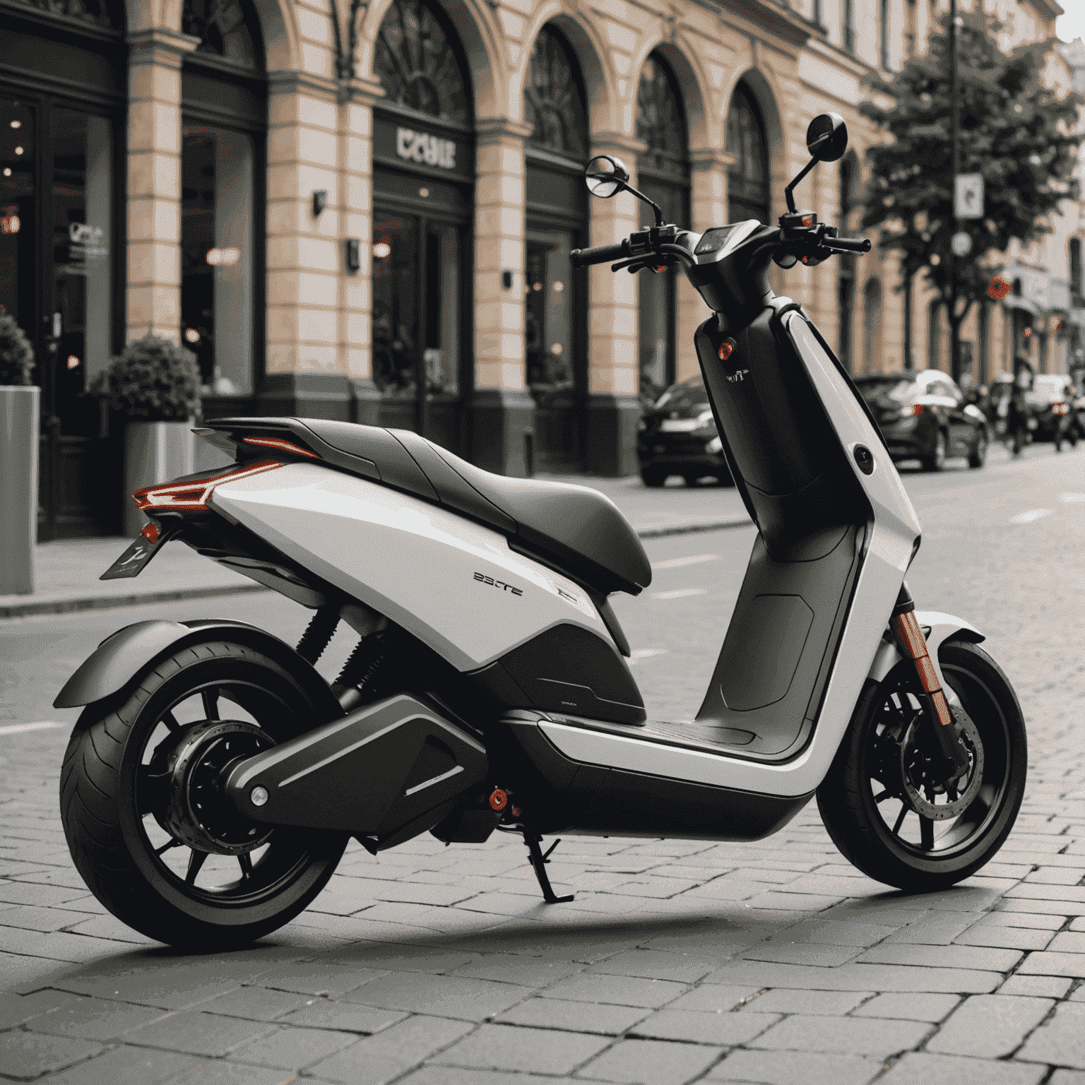 Futuristische elektrische scooters met geavanceerde displays en aerodynamisch ontwerp